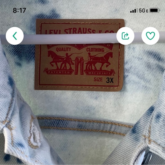 Levi’s Ex-Boyfriend Tie-Dye Trucker Jacket 3X - Picture 4 of 5